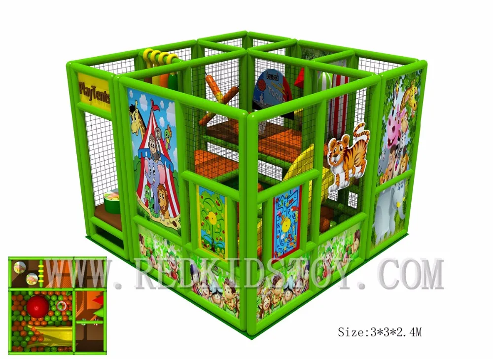 High Quality Guaranteed Kids Indoor Playground 161111-A 3x3x2.4m Easy to Install