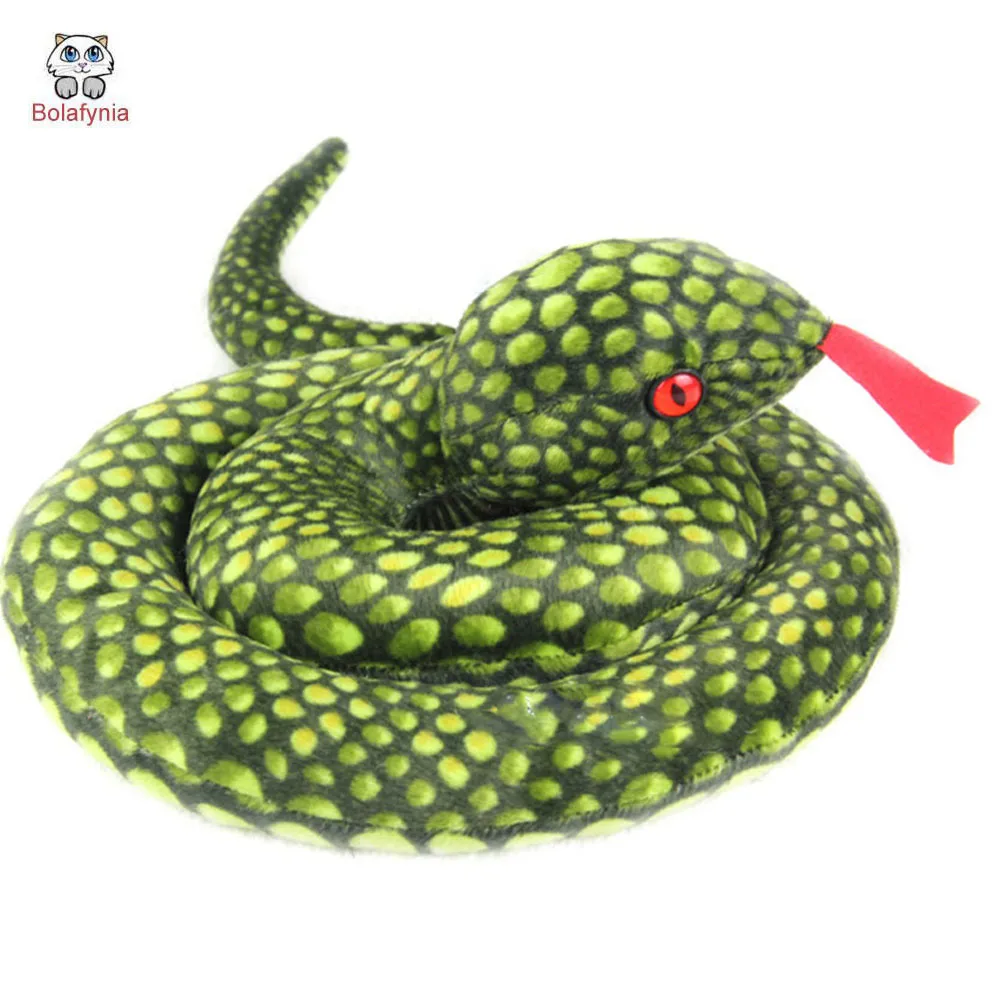 

Children Stuffed Plush Toy Kids Christmas Birthday Gift Simulation Dish Snake Novelty Gift