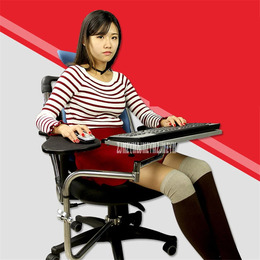 OK-010 Multifunctional Full Motion Chair Clamping Keyboard Holder Lapdesk+Square Mouse Pad+Chair Arm Clamping XL size Mouse Pad