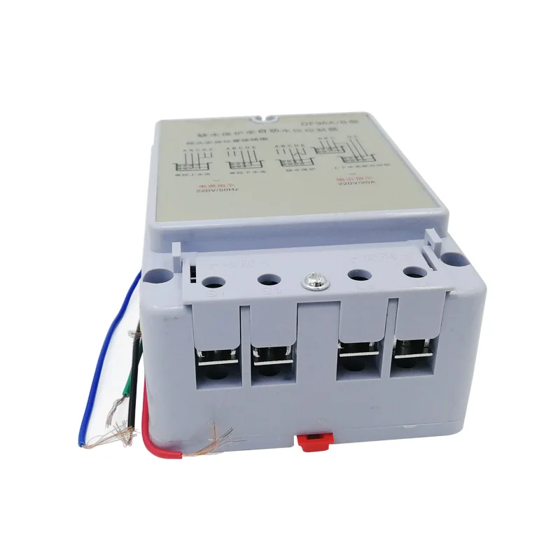 DF96A/B Automatic Water Level Controller Pump Controller Automatic Water Level Switch 220V and 2 m Tricolor Water Level Probe