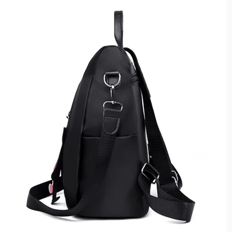 Yogodlns Frauen Rucksack Neue Mode Oxford Tasche Einfarbig Reise Rucksack Damen Kleinen Rucksack Mit Katze Anhänger – Detail 17