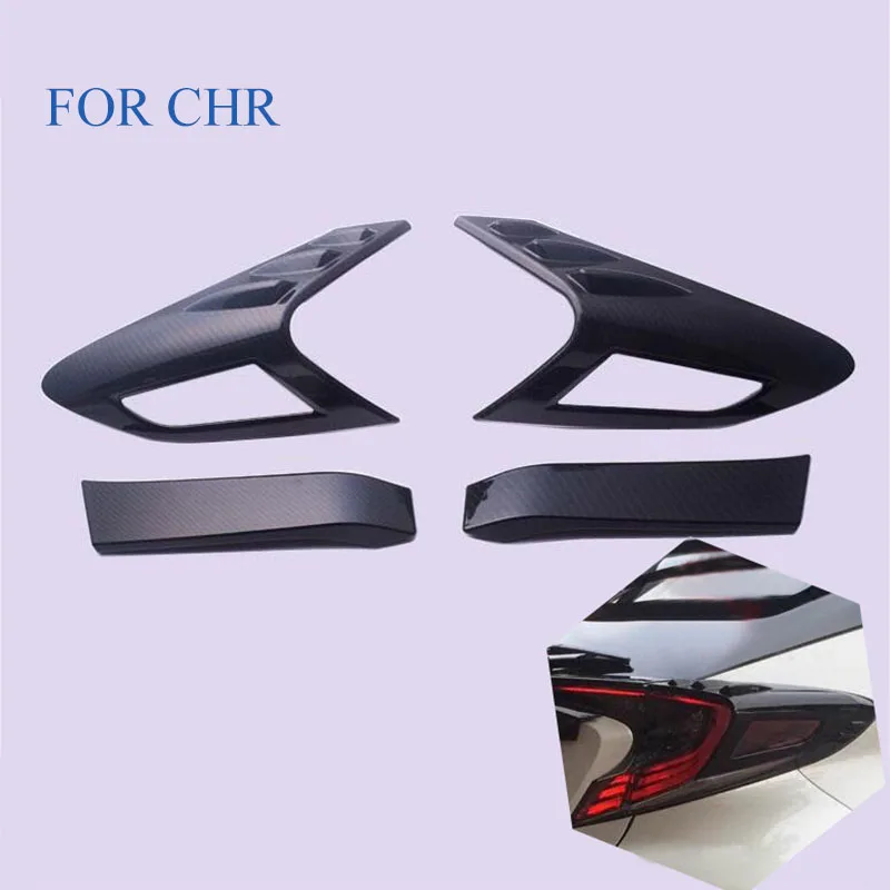 

CarStyling FIT For C-HR CHR 2016 2017 2018 ABS CARBON FIBRE Rear Light Tail Lamp Cover Trim Reflector Garnish Shade Frame