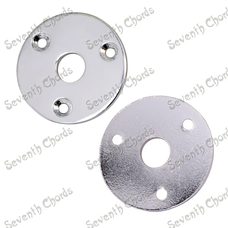 3 Teile/los Metall Runde Gitarre Jack Platten JackPlate Abdeckung Für Bass Elektrische Gitarre Zubehör Teile – Detail 3