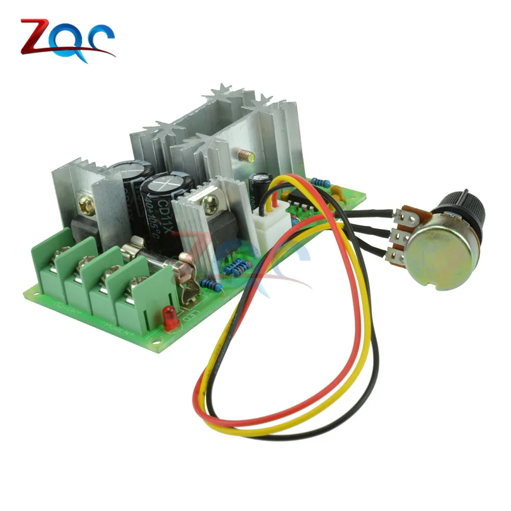 DC 10-60V 20A 1200W PWM Motor Speed Controller Switch Current Voltage Regulator High Power Driver Motor Speed Control Module