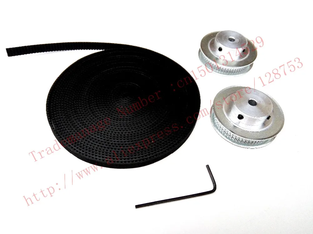 2pcs 60 teeth GT2 Timing Pulley Bore 9mm + 5 Meters GT2 timing Belt Width 6mm 2GT timingbelt pulley for  3D free shipping