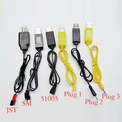 Más opciones Cable cargador USB de batería de 3,7 V para X5 S107G MJX RC CX-10 JXD Quadcopter helicóptero repuestos