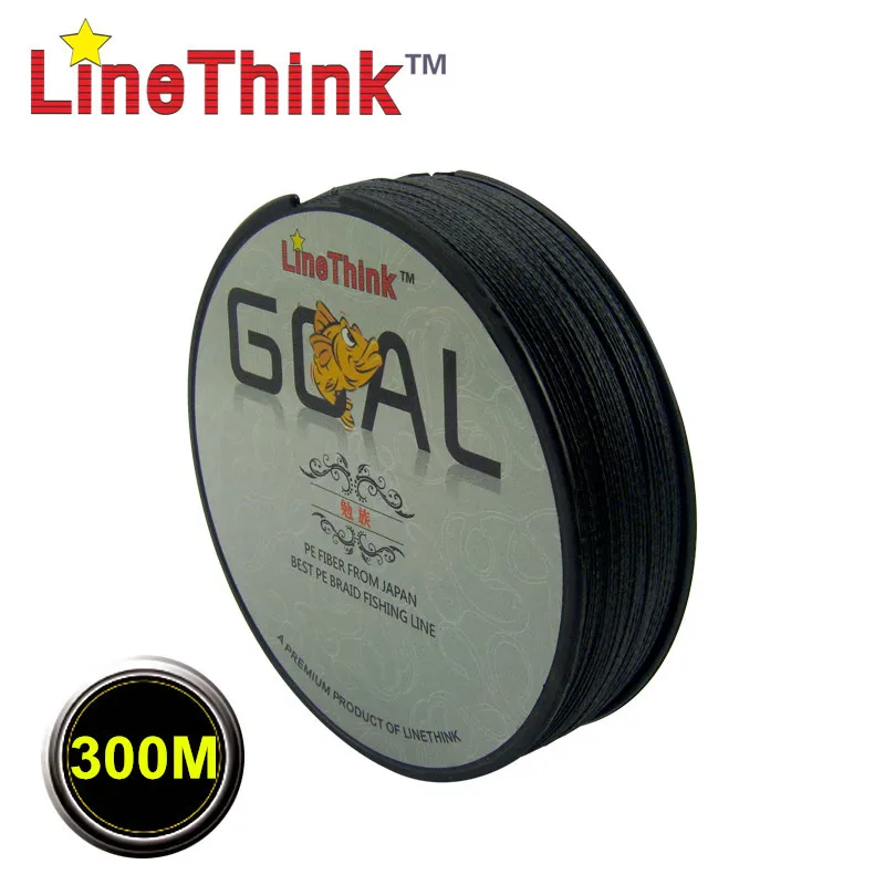 300M Brand LineThink GOAL Japan Multifilament 100% PE Braided Fishing Line  6LB-100LB, Durable Fishing Equipment