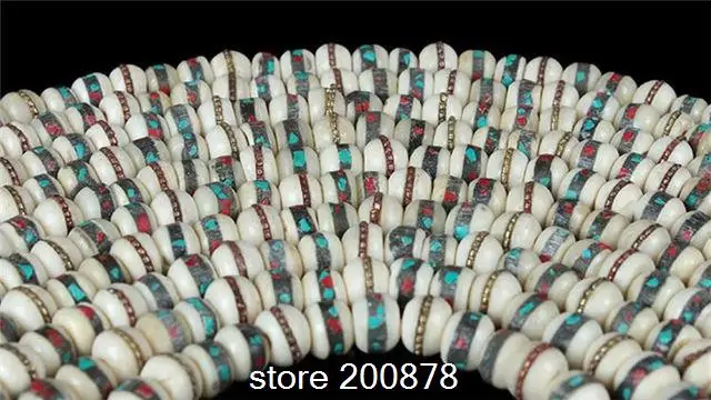 10PCS Tibet Yak bone Colorful Mala Beads Tibetan Jewelry Hand beads 8mm 10mm TSB0331