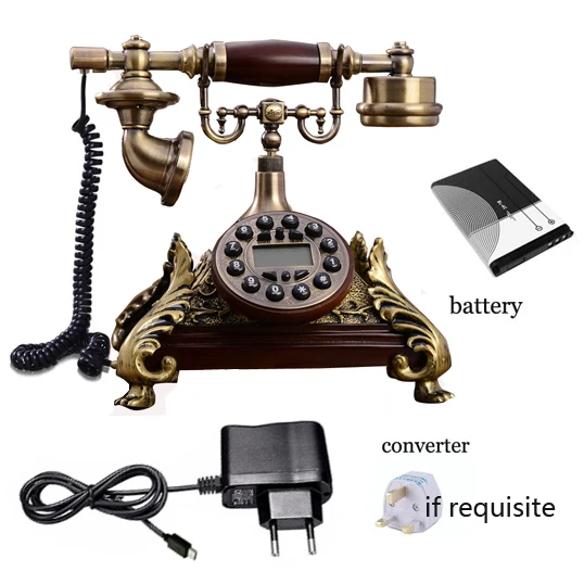 GSM SIM Card cordless Phone 900 MHz 1800MHz Europe style vintage  red white Wireless Telephone home office house made of resin