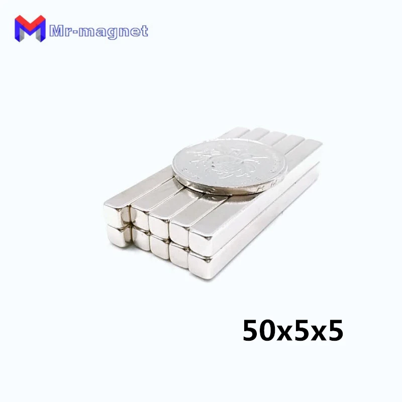 

50pcs 50x5x5mm Super strong neo neodymium 50mmx5mmx5mm magnet 50x5x5, NdFeB magnet 50*5*5mm, 50mm x 5mm x 5mm magnets