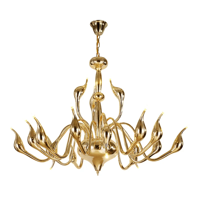 Swan Chandelier Light European LED Swan Candle Chandeliers Art Deco esign swan Chandelier Lighting for loft G4 LED Bulbs