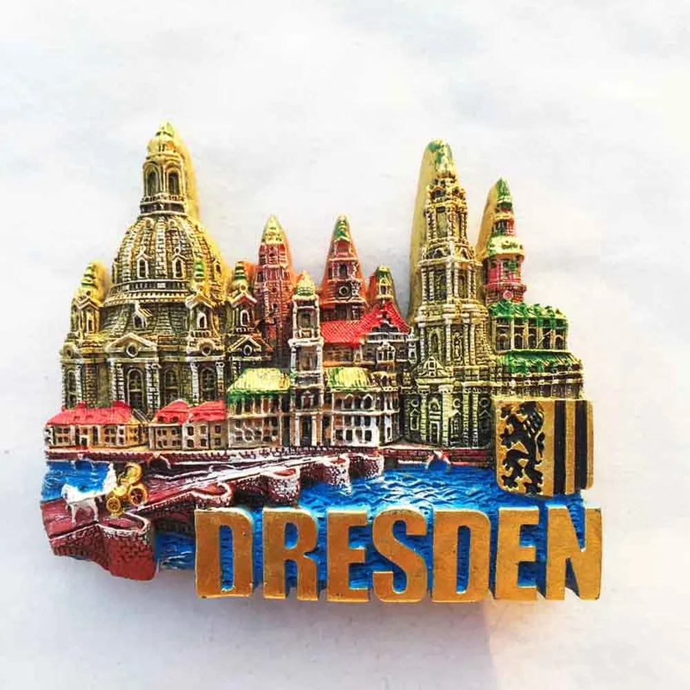 BABELEMI 1 Pcs Creative Dresden Germany Landmark Building World Travel Fridge Magnet Tourist Souvenirs