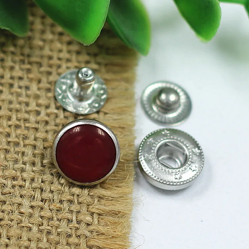 Free shipping 12mm 50pcs/lot high quality resin bread pearl copper prong snap button bodysuit popper children\'s clothing button