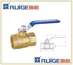 Ruige brass ball valve threaded copper ball valve with water ball valve 4 points 6 points 1 inch DN15 20 Free shipping