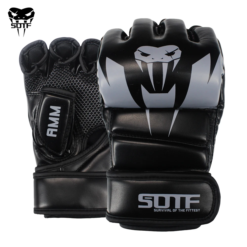 SOTF-guantes de boxeo Multicolor de serpiente venomosa para adultos, manoplas de Muay Thai, muay thai, almohadillas Sanda, caja