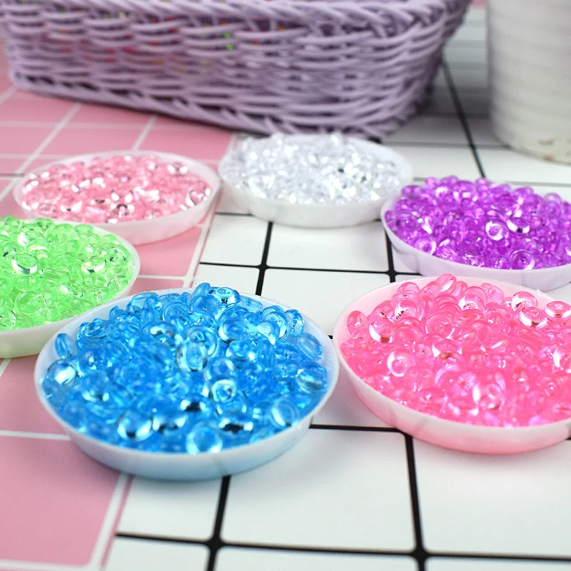 Perline Piatte Colorate da 40g per Slime, Decorazioni per Acquari, Accessori Fai-da-Te per Bambini