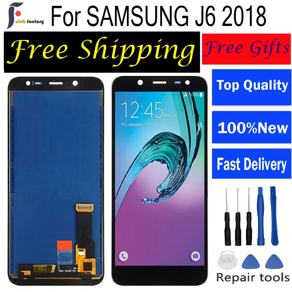 

For Samsung J6 2018 display For SAMSUNG Galaxy J6 2018 lcd J600 J600F LCD Display touch screen Full Assembly Replacement Parts