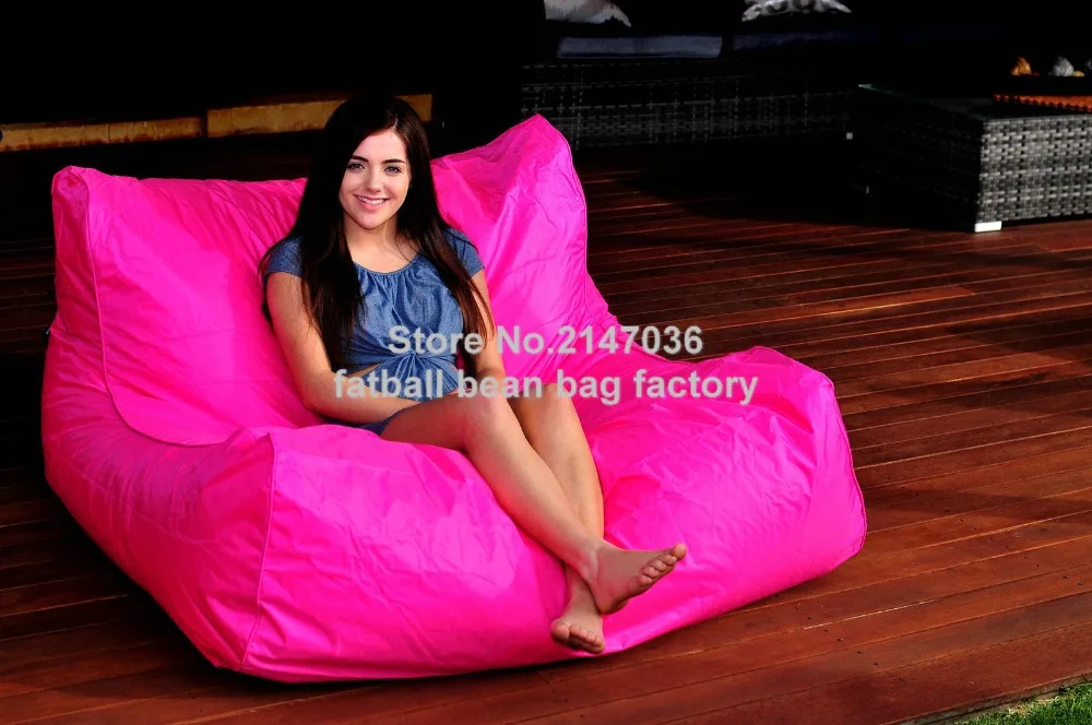 HOT PINK oversize bean bag chair, outdoor waterproof beanbag sofa seat, external and indoor furniture sets