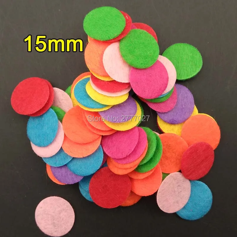 

1000 Pcs/Pack 1.5CM Felt Circles Eco-friendly Round Felt Fabric Pads Accessory Patches Circle Pads Fabric Shirt Button Spasers