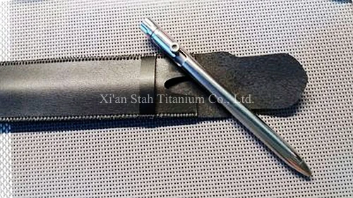 Titanium TC4 EDC Playing Bolt Action Baollpoint Pen 131mm Long Light Weight 32g/pc Thin and Beautiful