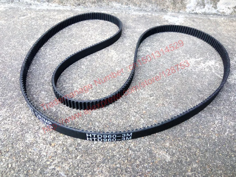 5 pieces/pack 960 HTD3M 960 10 timing belt length 960mm width10mm 320 teeth HTD 3M rubber closed-loop 960-3M S3M CNC machine