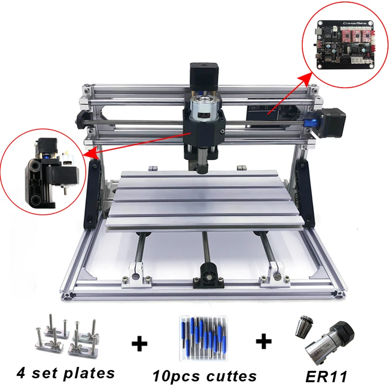 

DIY Mini 3 Axis 3018 CNC engraving Machine Pcb Milling Wood Router laser Engraver 500MW 2500MW 5500MW