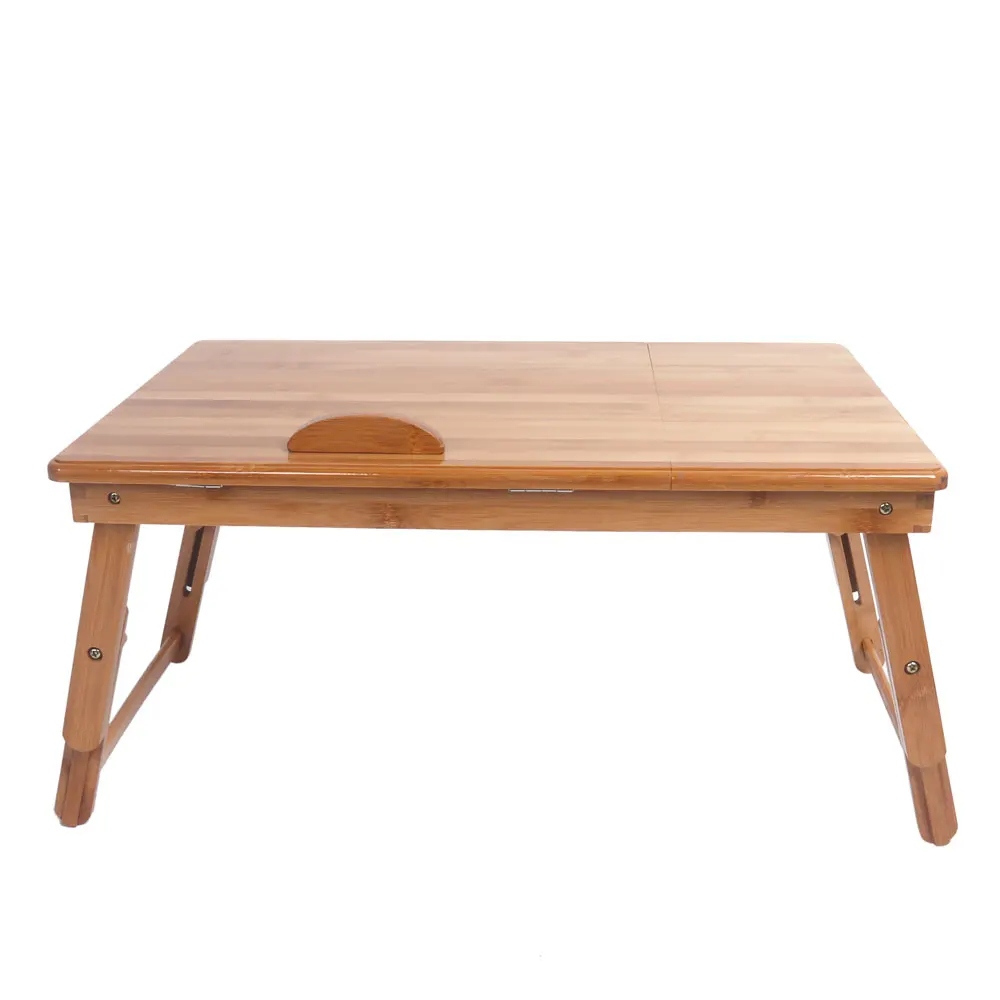 53 Cm Trendy Verstelbare Bamboe Computer Bureau Hout Kleur