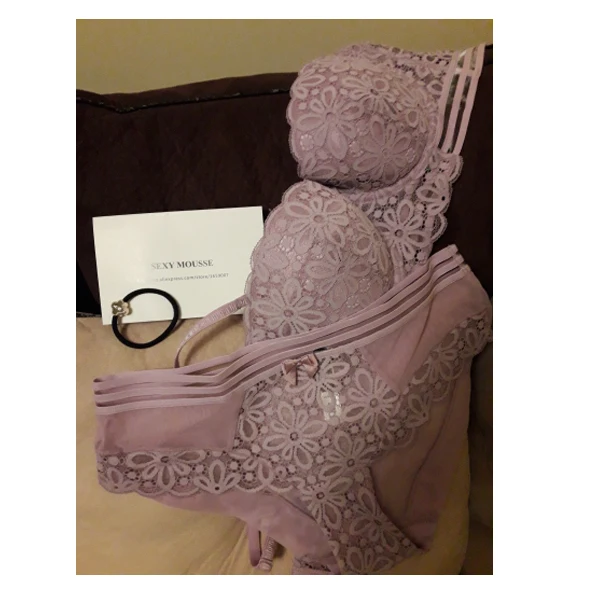 Sexy Breast Gather Half Cup Bras Underwear Movable Straps Summer Push-up Bras With See-Through Party Set For Young Girls