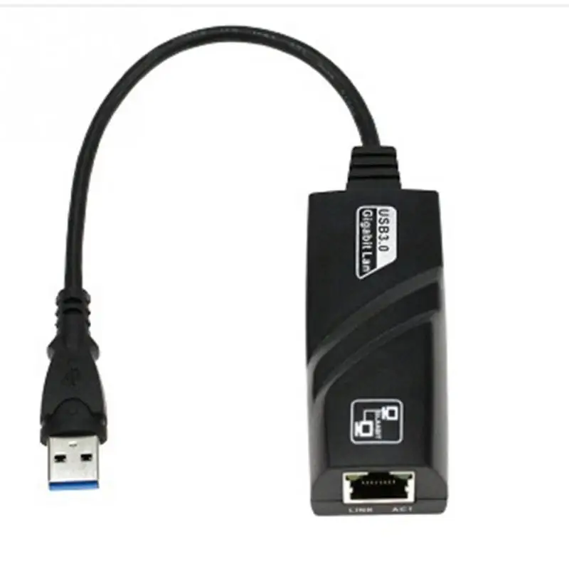 Adaptador de red Ethernet para PC, tarjeta de red con cable USB 3,0 a RJ45 Gigabit Ethernet LAN (10/100/1000) Mbps, venta al por mayor