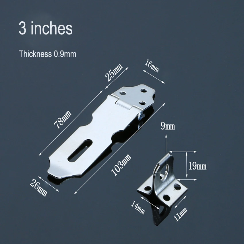 1Pc Stainless Steel Home Drawer Door Safety Padlock Latch  Hasp Household hardware accessories