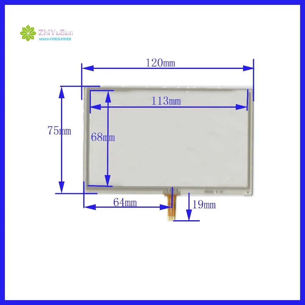 

NEW 5inch XWT625 4lines resistance touch screen panel 120mm*75mm TouchSensor FreeShipping 120*75