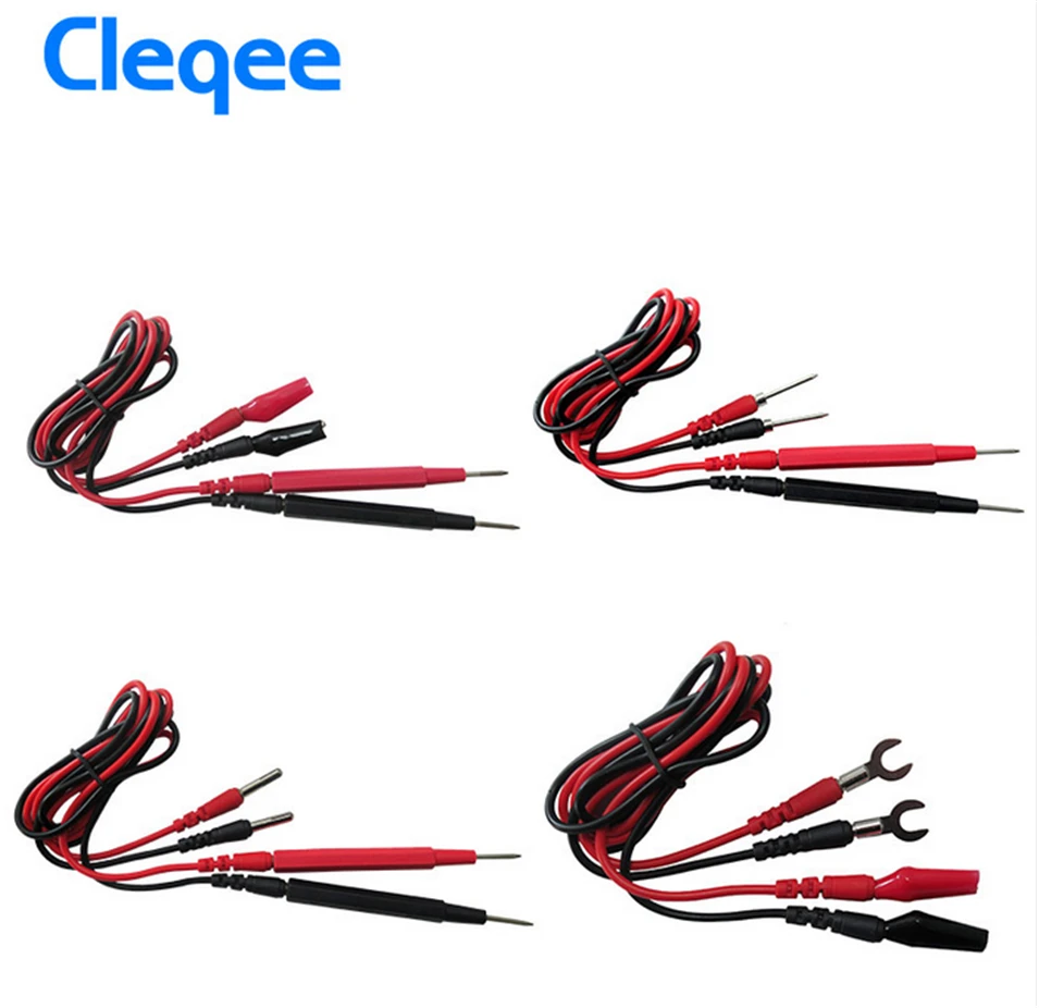 Cleqee P1500 Kit Lead Tes 16 In 1 Kabel Tes Dapat Diganti Probe untuk Uji Multimeter Dital Lead Klip Buaya Probe Tipe U