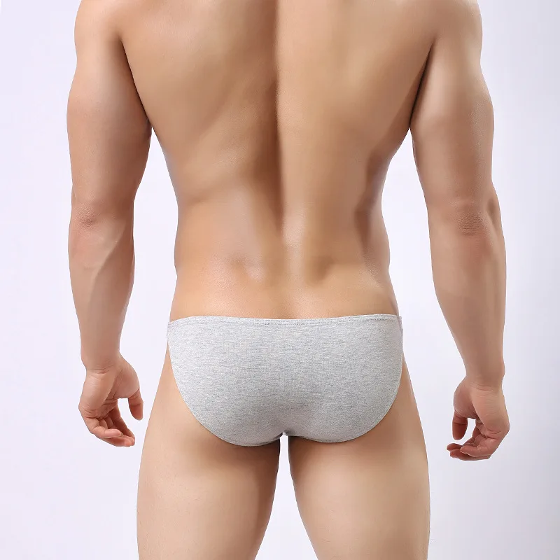 Men\'s underwear cotton sexy front convex men\'s briefs comfortable breathable elastic bag hip quality cotton underwear men