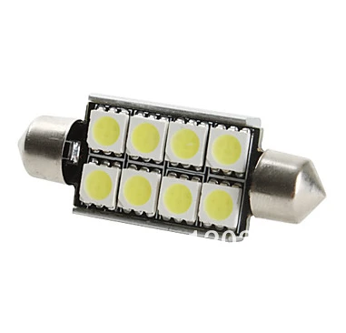 AMPOULE A LED SMD XENON C5W C10W, NAVETTE Blanche ANTI ERREUR ODB 12V, 39mm, 42mm, 10 Pièces, Livraison Gratuite