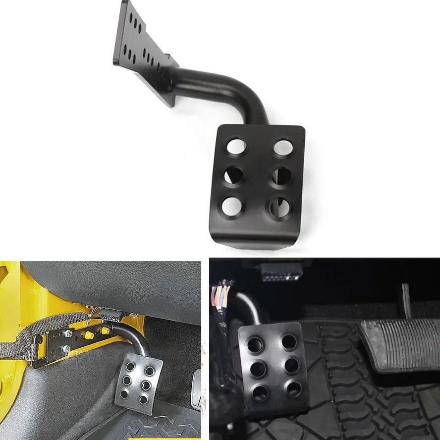 

Black Metal Car Dead Pedal Left Side Foot Rest Kick Panel Pedals For Jeep Wrangler JK 2007-2015 Automobile Interior Accessories