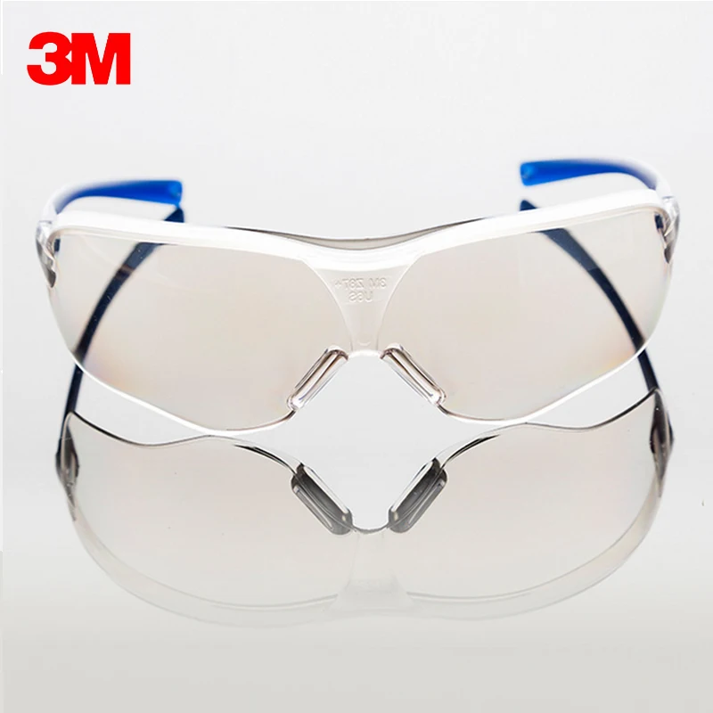 3M 10436 Veiligheid Goggles Bril Outdoor Werk Sport Fiets Fietsen Uv Anti Shock Glazen Anti-Stof Anti Zonlicht slip