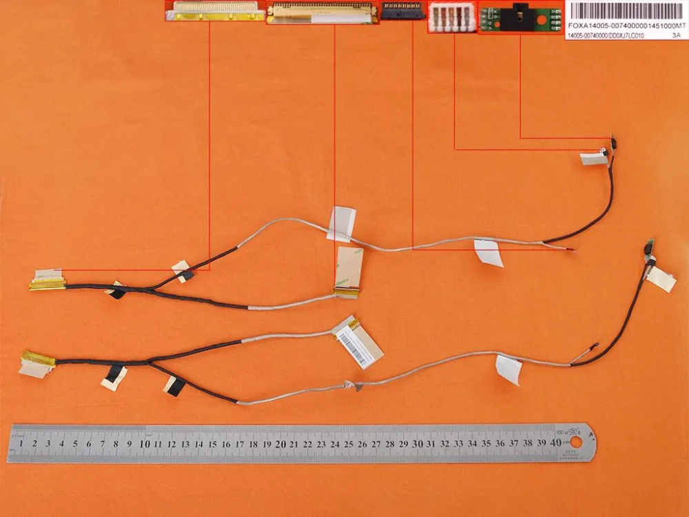 

New Laptop Cable for ASUS S300 S300CA S300KI S300K S400 S400CA S400C 40pin PN: 1422-01CY000 DD0XJ7LC000 Notebook LCD LVDS CABLE