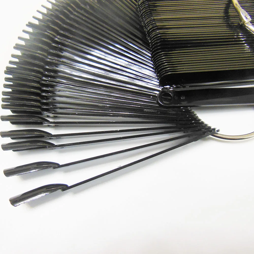 1 ensemble 50 couleurs dessin peinture trop l Nail Art noir vernis Palette plat Dappen plat couleur affichage manucure ensemble