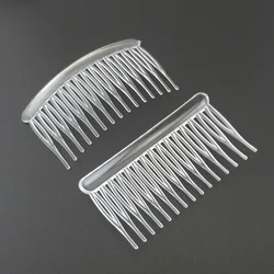투명 플라스틱 일반 헤어 빗 클립, DIY 헤어 액세서리용, 웨딩 신부용 사이드 빗, 4.5cm x 8.0cm, 치아 15 개, 20 개