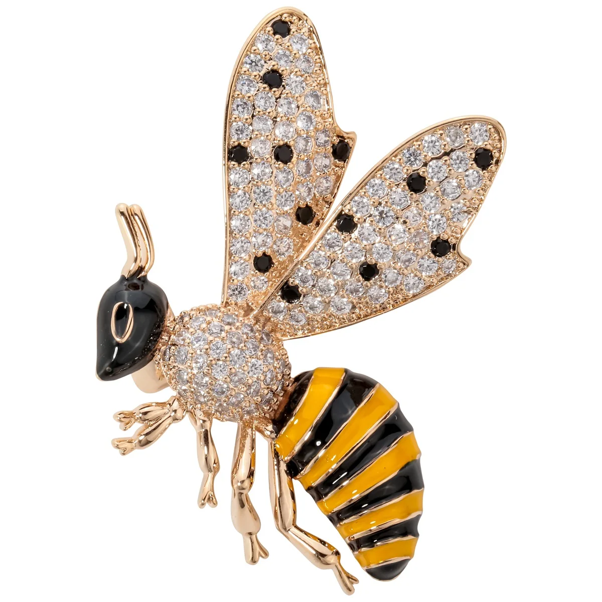 YACQ Cubic-Zirconia Enamel Bee Insect Series Brooch Pins Women Fashion Jewelry Birthday Gifts Mom Her Daughter Dropshipping WB79