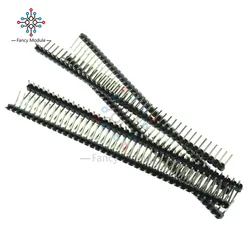 Hot Sale 10pcs 40 Pin 1x40 Single Row Male 2.54mm Breakable Pin Header Right Angle Connector Strip