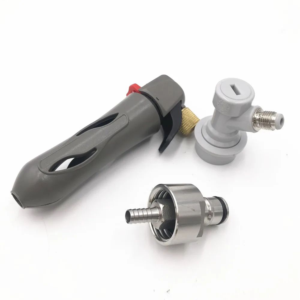 Co2 Keg Charger kit with Stainless Carbonation Cap & ball lock home brewing Co2 Injector Draft Beer