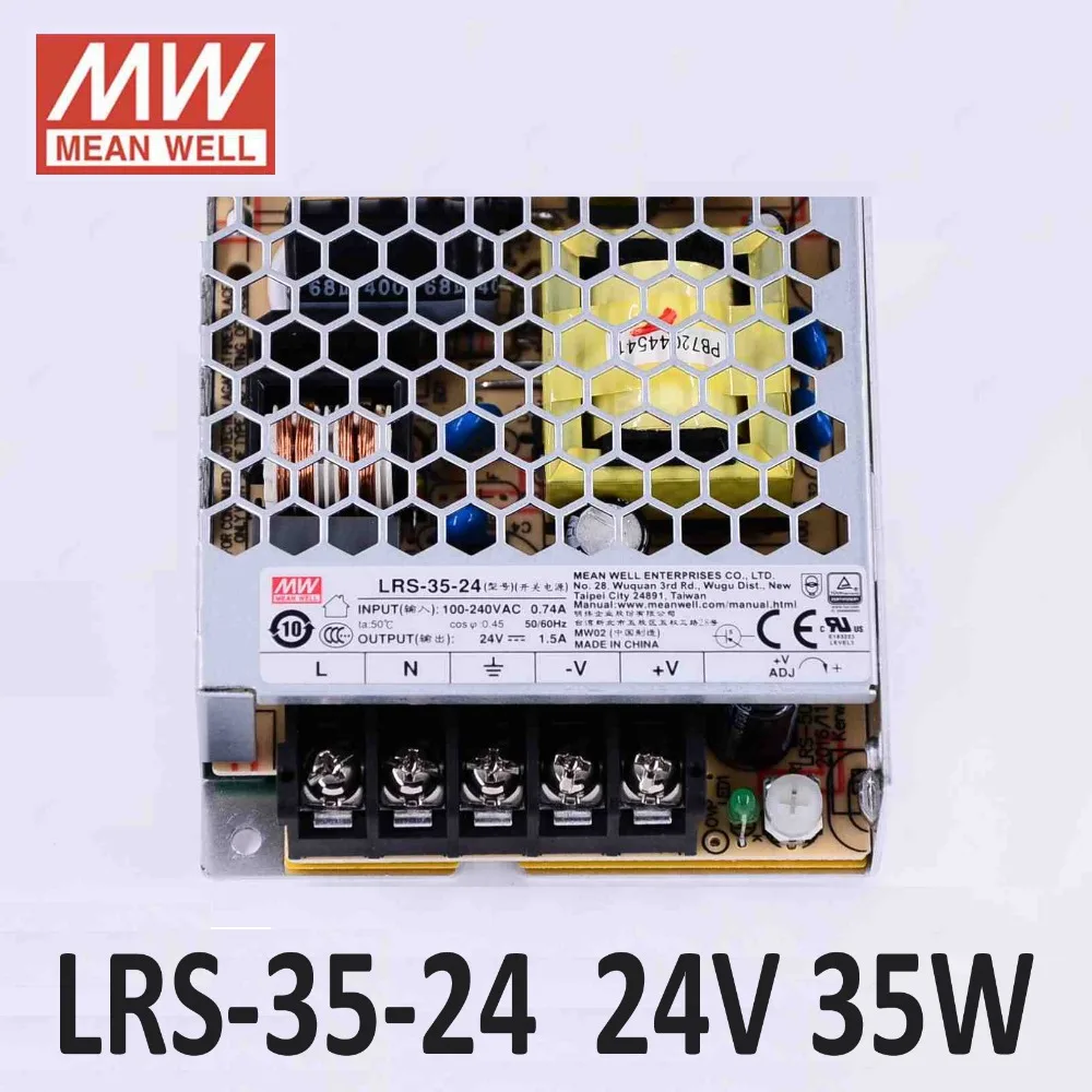 Hot sale Meanwell LRS switch power supply 90-132V/180-264V AC to 5V/12V/24V/36V/48V DC  LRS-35 single output 35W power supply