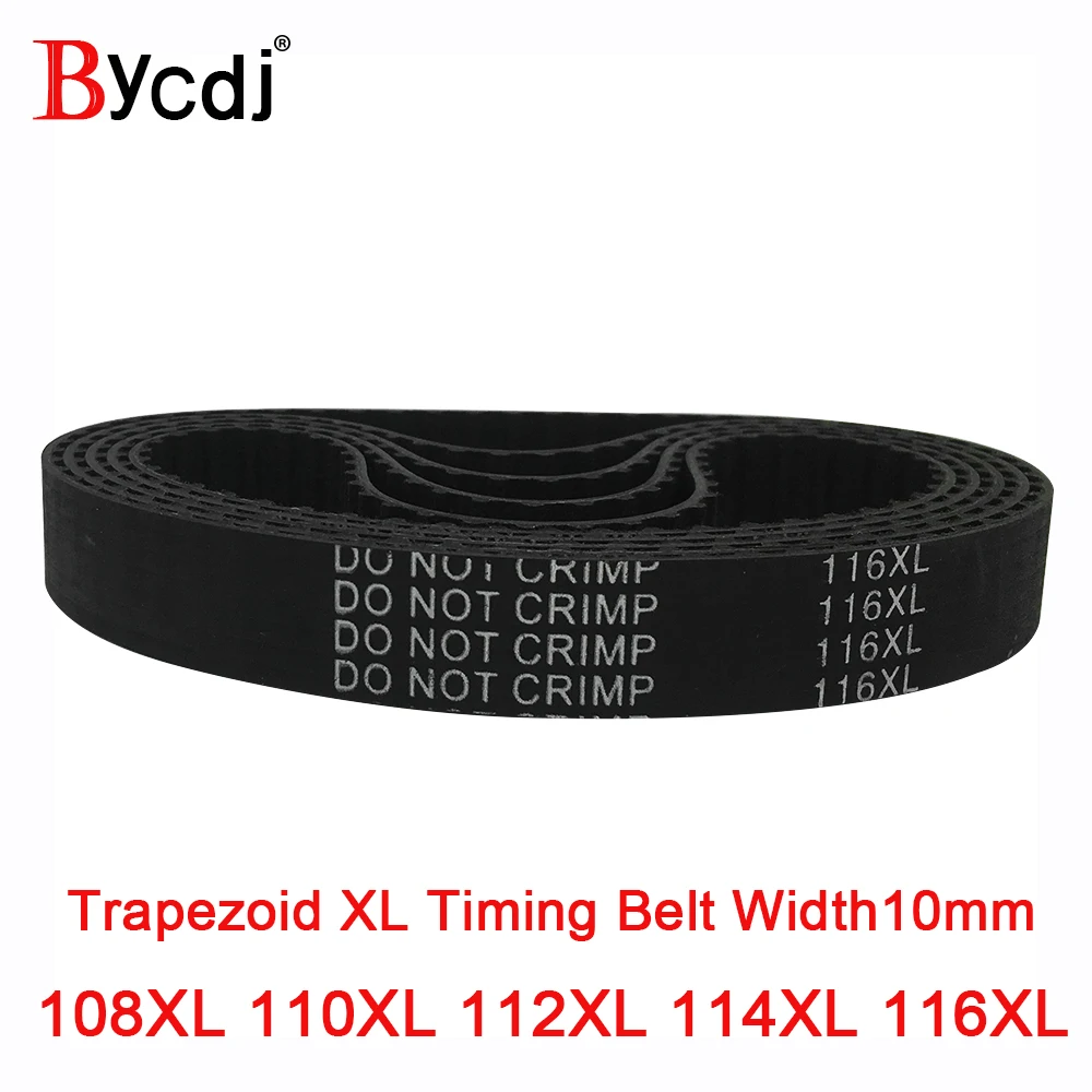 XL Timing Belt 108XL/110XL/112XL/114XL/116XL Rubber Timing Pulley Belt 10mmWidth Closed LoopToothed Transmisson Belt pitch5.08mm