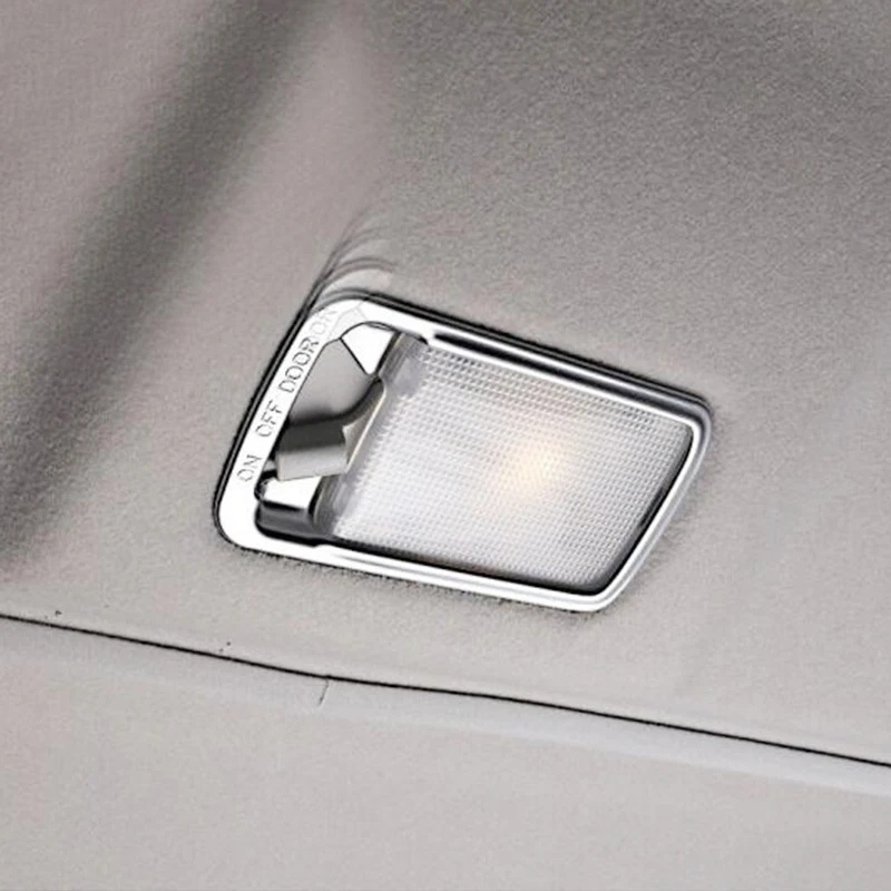 

ABS Chrome For Nissan Tiida 2016 2017 Accessories Car Rear Reading Lamp Light Frame Cover Trim Sticker Car Styling 1Pcs