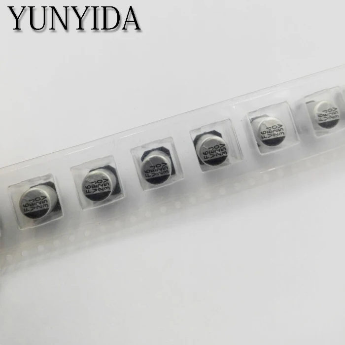 10pcs  35V 220UF  8*10.5mm SMD Aluminum  Electrolytic Capacitor