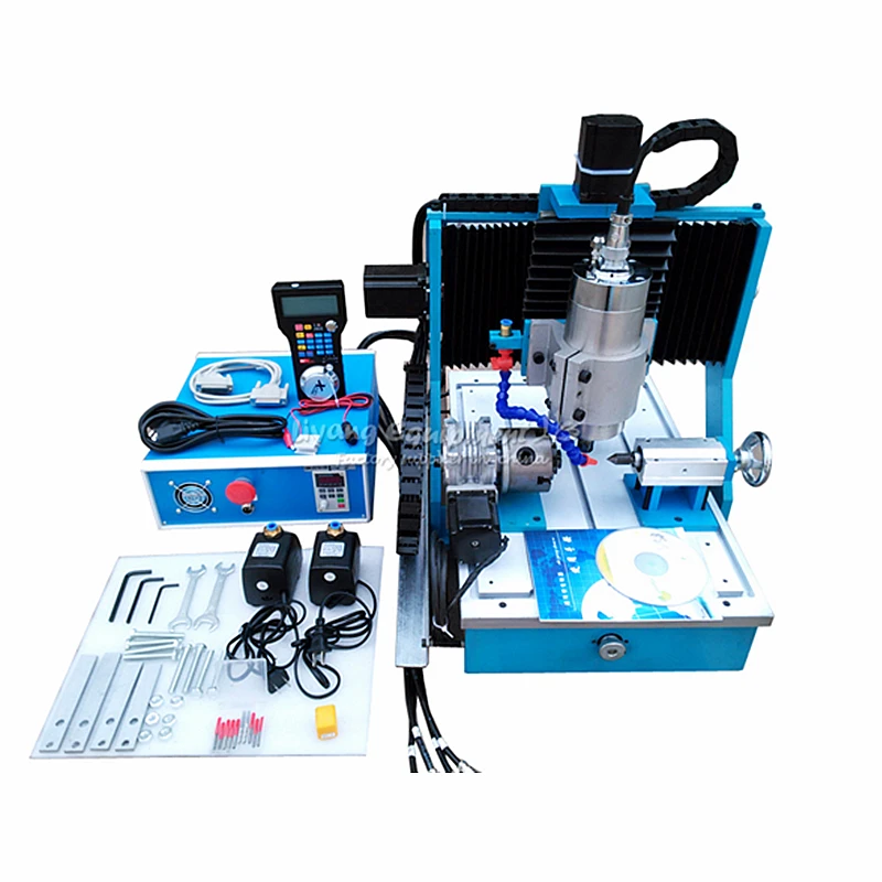 4 Trục Mini CNC Router Khắc 3040 1.5KW Cắt Kim Loại Máy