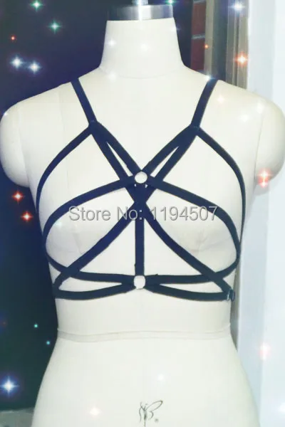 Free Shipping 2018 new fashion of steel tube dance costumes, sexy black wire harness body cage  O0074