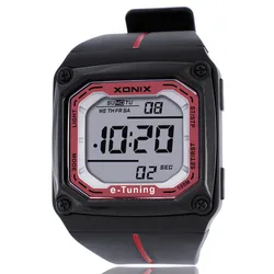 XONIX Mens Sports Digital Watch Self Calibrating Led Light Waterproof 100m Multifunctional Auto Internet Time Outdoor Wristwatch