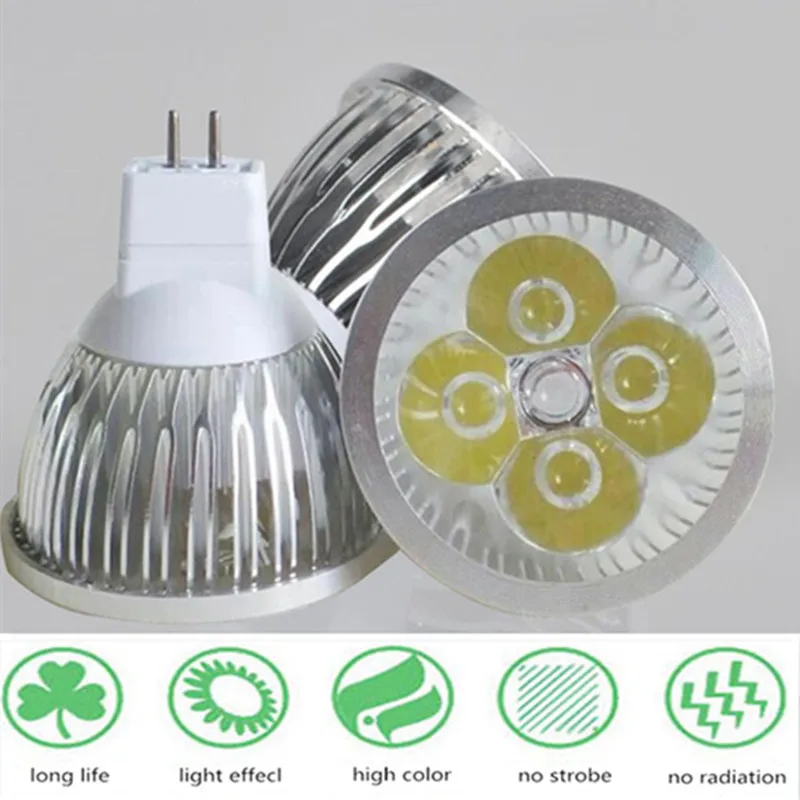 Bombilla LED GU10 GU5.3 E14 E27 MR16, de alta calidad, 9W, 12W, 15W, 110V, 220V, 60 ángulos de haz de luz